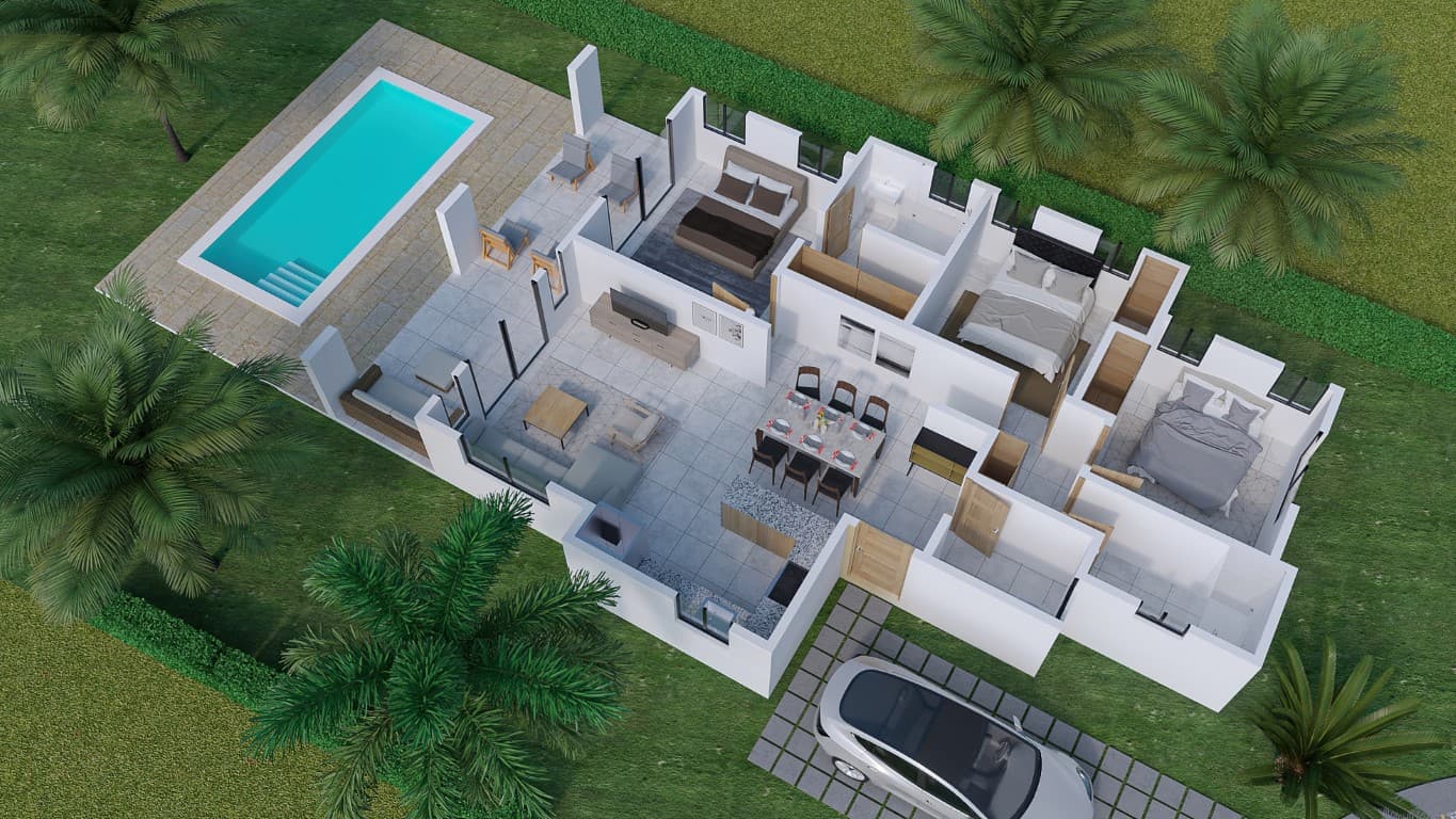 Modern 3-Bedroom Villa for Sale with Private Pool in Sosua (Under Construction) - Miniatura 6